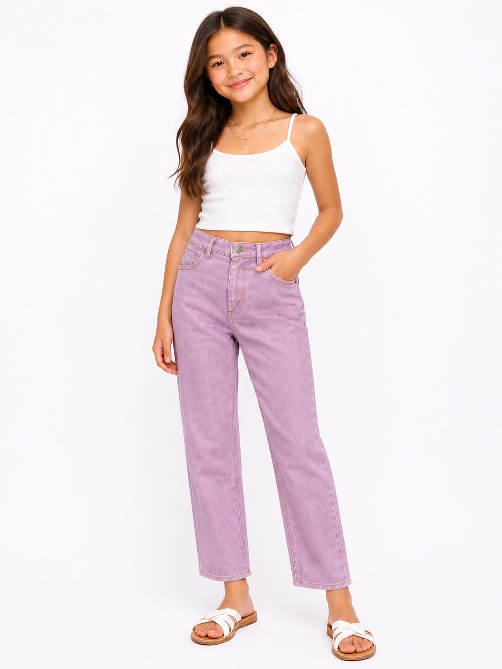 H&M Kids Lavender Straight Leg Pants